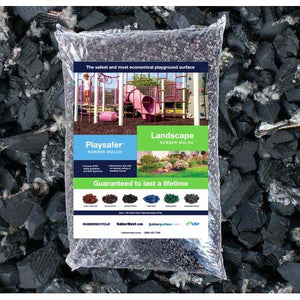 Landscape Rubber Mulch | Unpainted Black