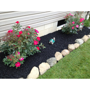 Landscape Rubber Mulch | Painted Black