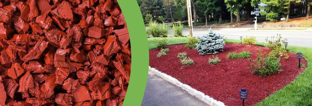rubber mulch landscape