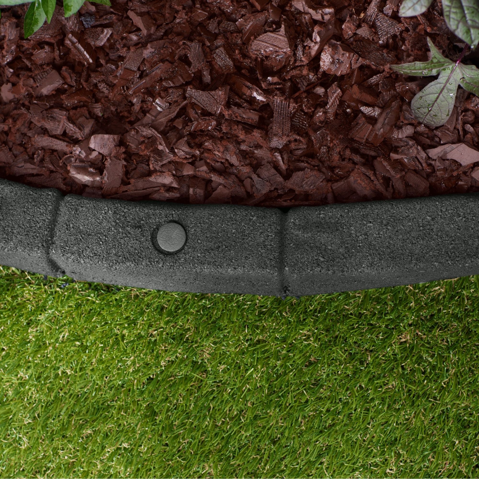 rubber tree edging Cobblestone SmartLoc Rubber Border