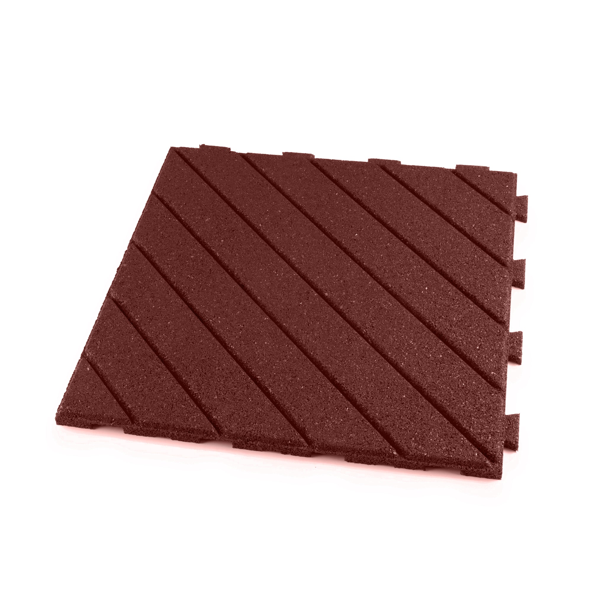 Slatted Interlocking Rubber Paver Tile - RubberMulch.com