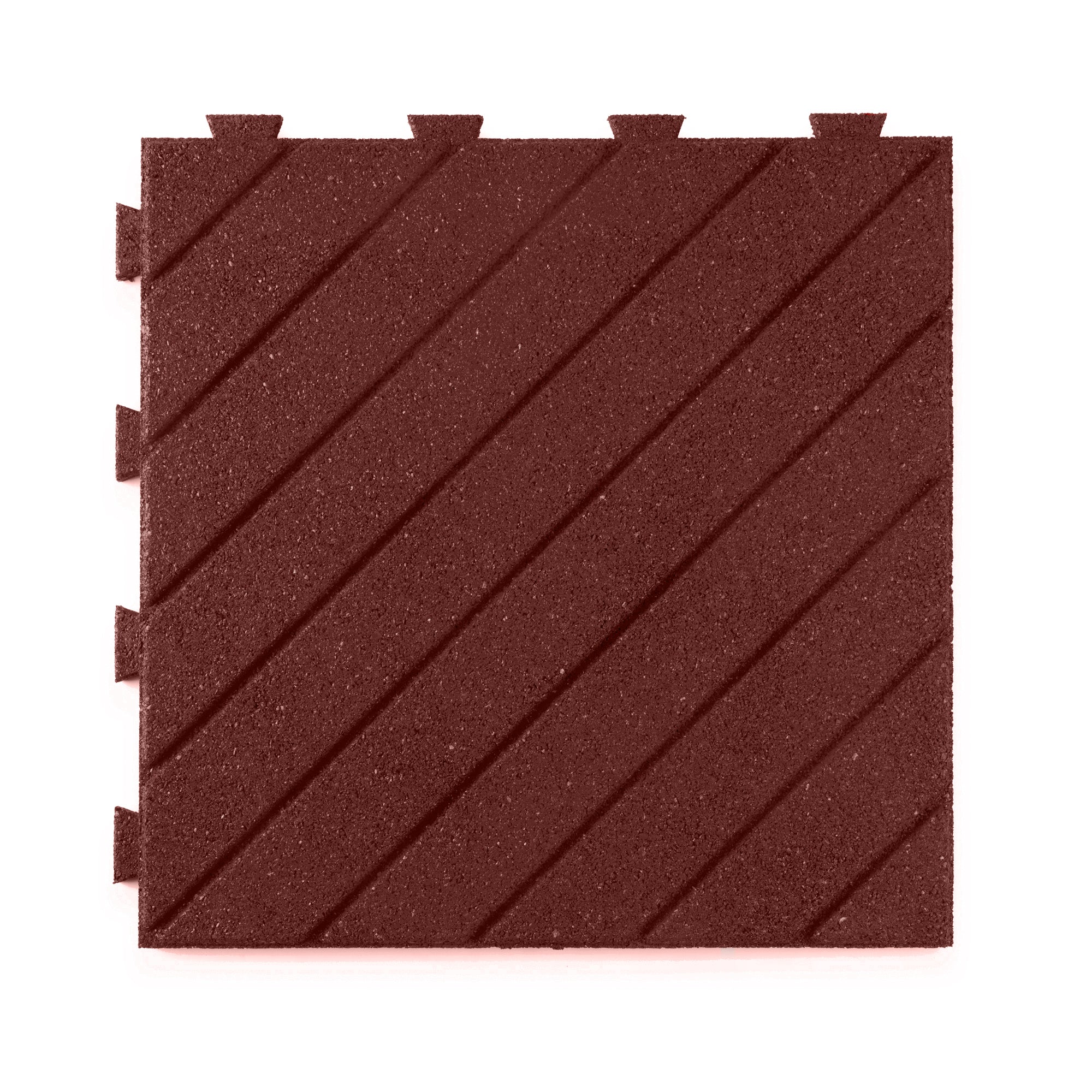 Rubberific Dual-Sided 16x16x3/4 Inch Rubber Paver Tile – Gray, 1 Tile, Made From 100% Recycled Rubber (Brick & Architectural Patterns)