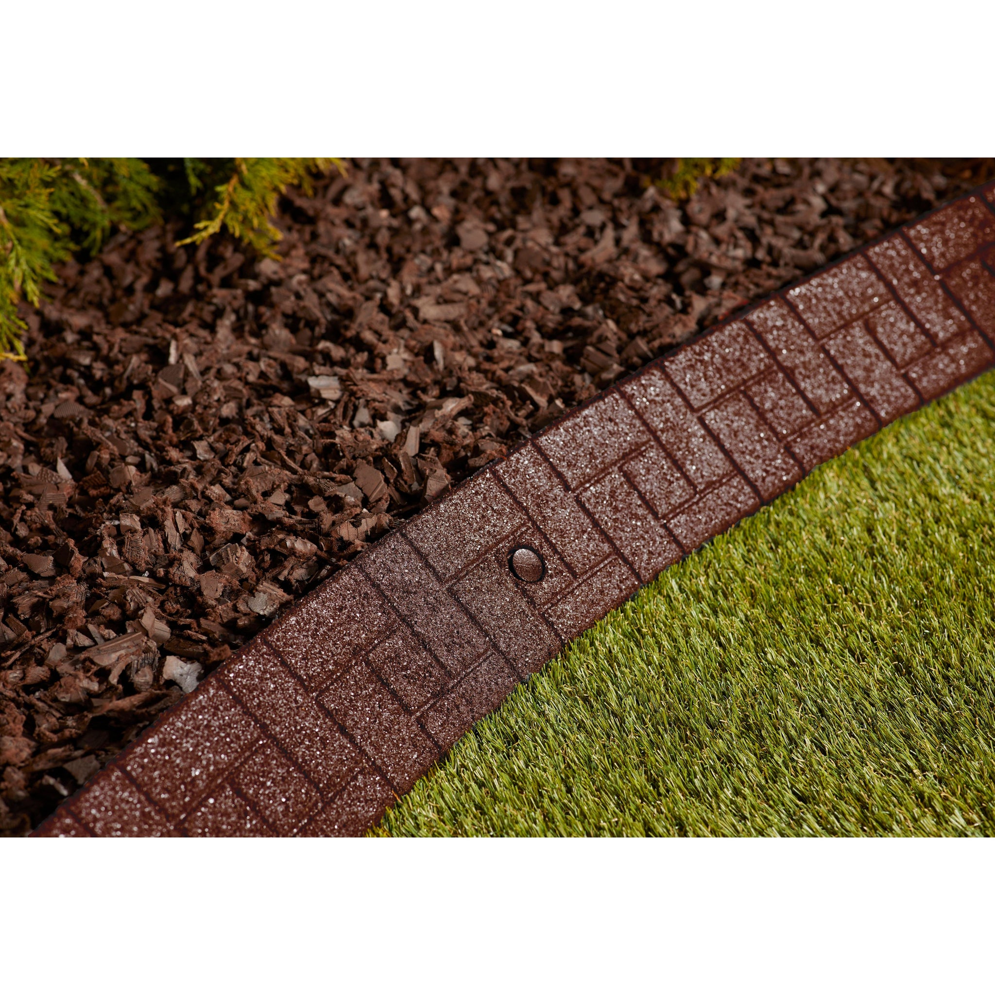 Rubble Border Angled Rubber Border - RubberMulch.com