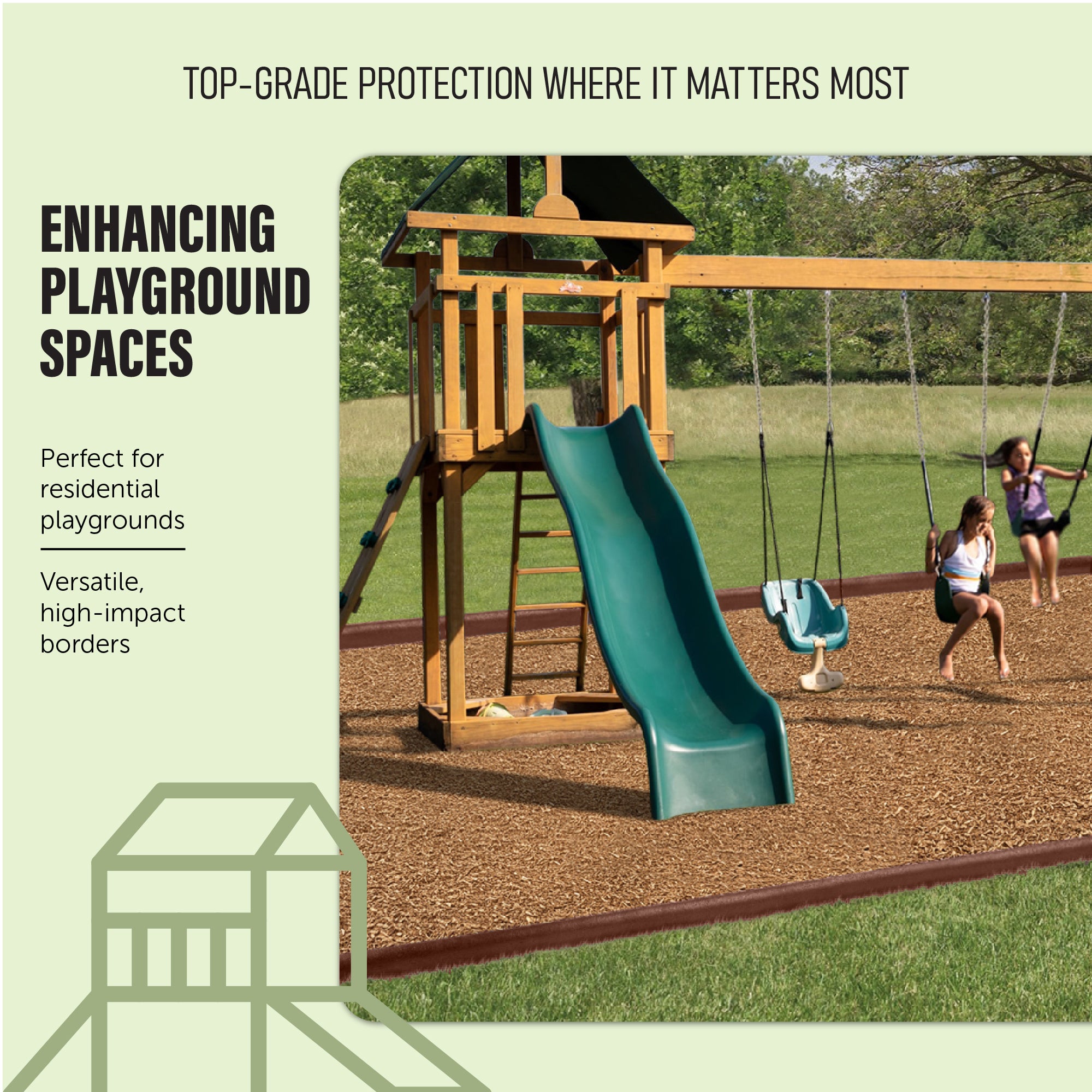 Playsafer Residential Rubber Border - RubberMulch.com