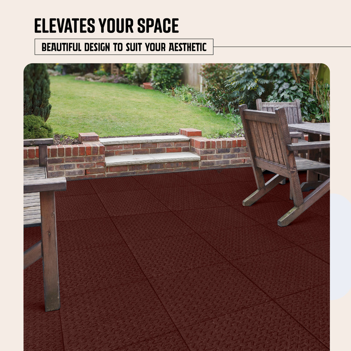 Windmill Interlocking Rubber Paver Tile - RubberMulch.com