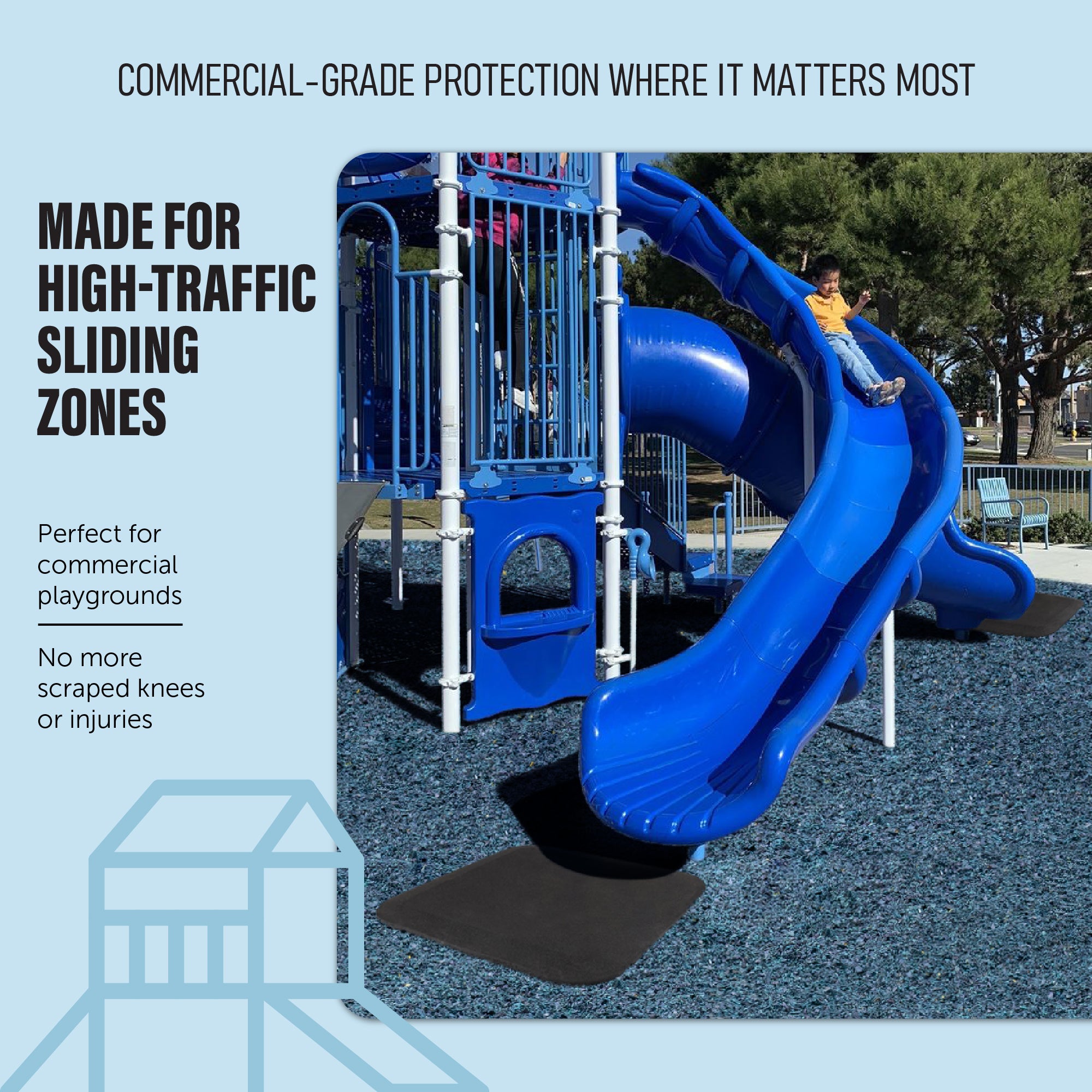 Commercial Rubber Slide Mat