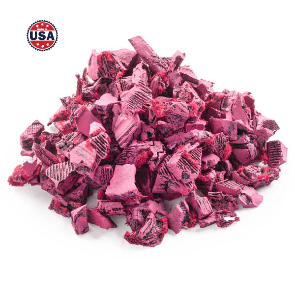 Landscape Rubber Mulch | Hot Pink