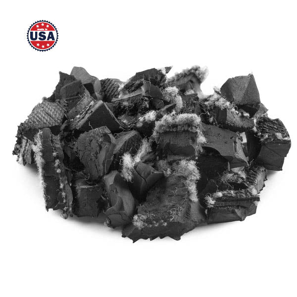 Landscape Rubber Mulch | Unpainted Black