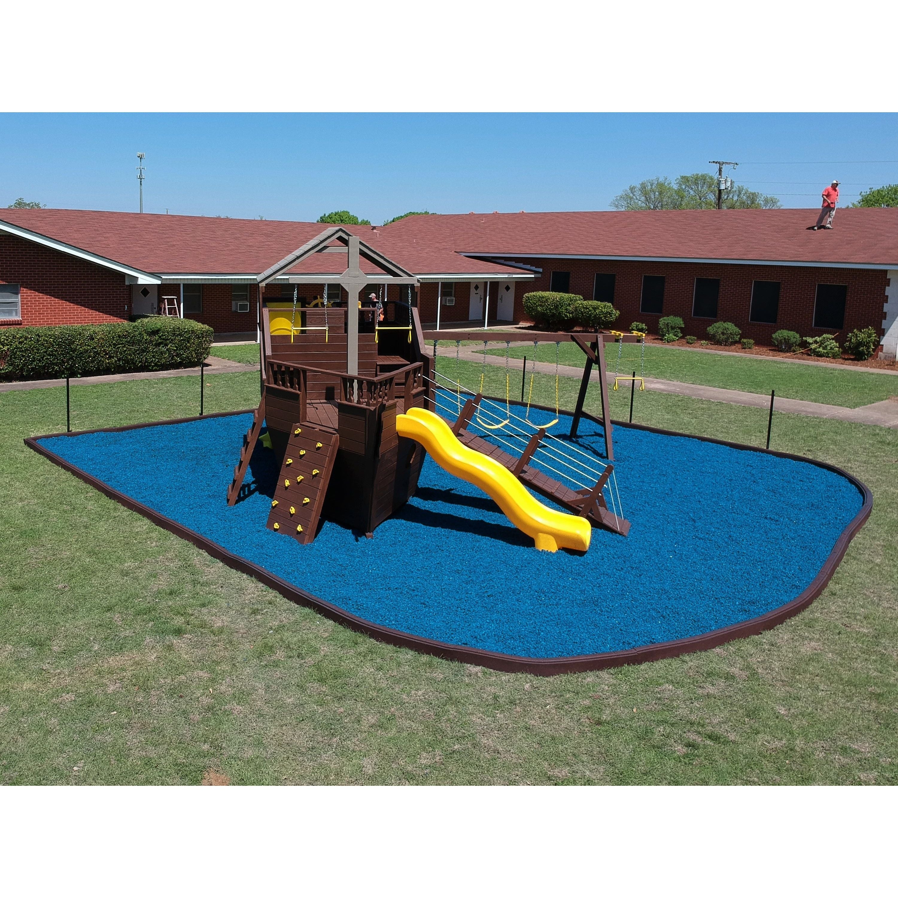 Blue Rubber Mulch for Playgrounds