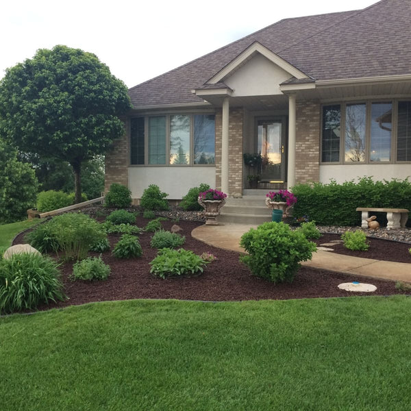 brown rubber mulch for landscaping