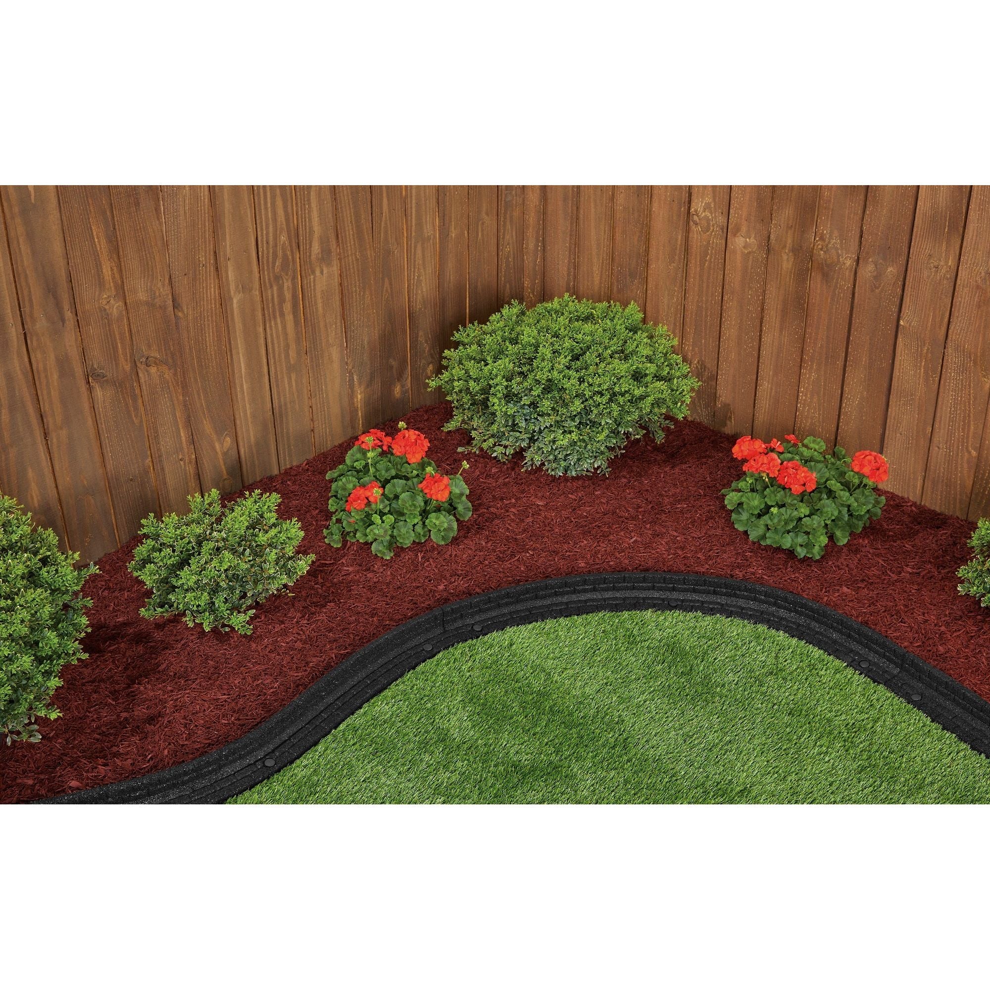 rubberific red recycled rubber 24 in tree ring Red Shredded Rubber Mulch - 100% Recycled | RubberMulch