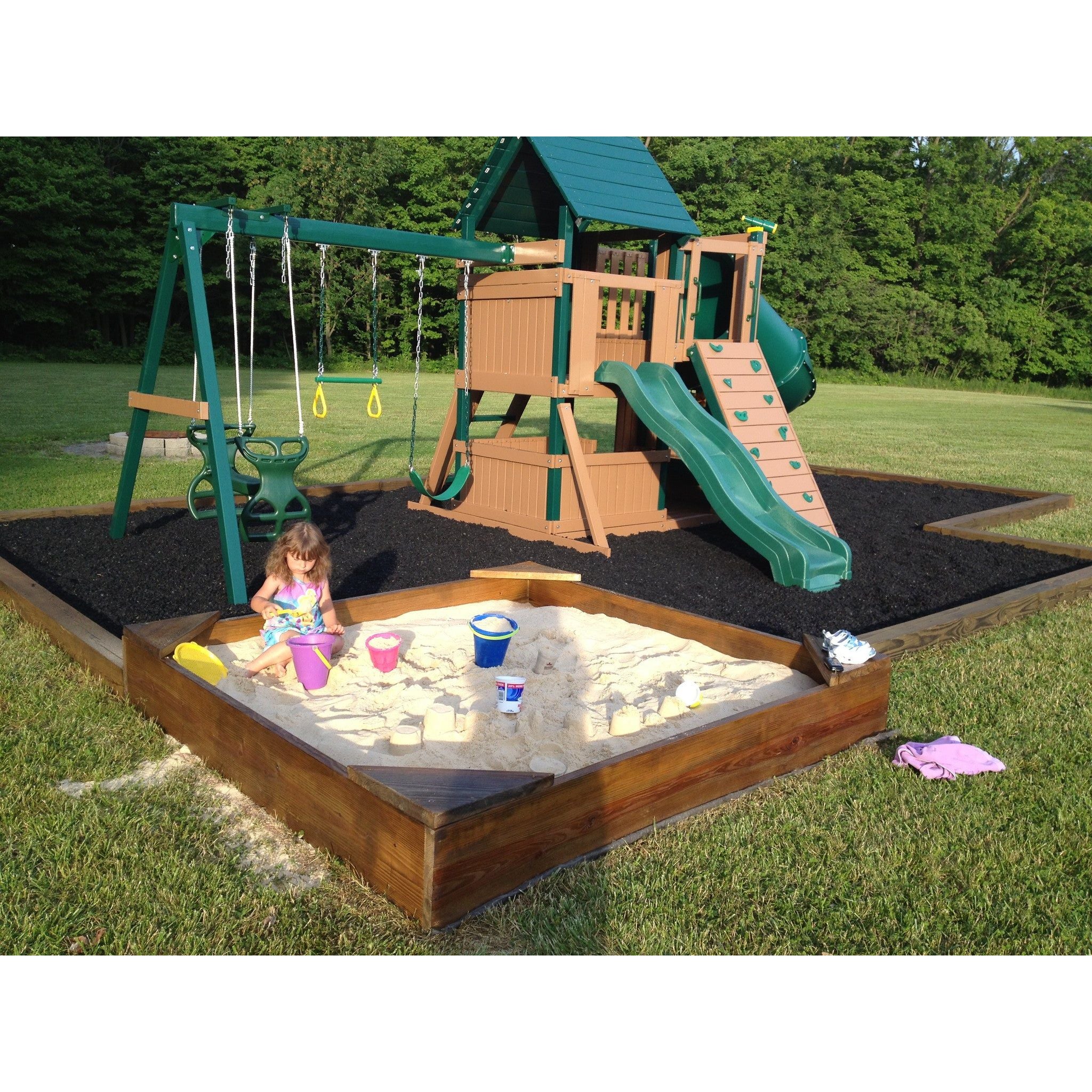 Black Rubber Mulch for Playgrounds - RubberMulch.com