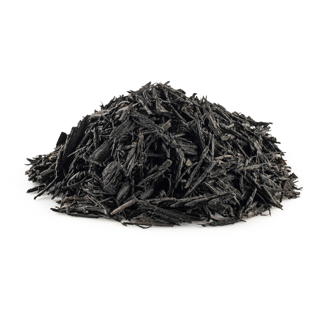 Shredded Rubber Mulch | Painted Black