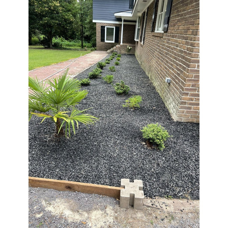 Landscape Rubber Mulch Unpainted Black